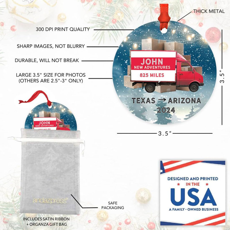 Décoration de sapin de Noël en métal sur mesure 20x, Oui