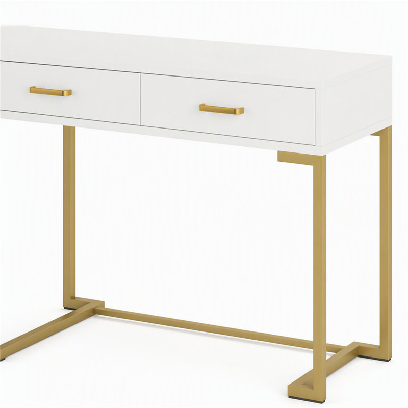 Bureau d'ordinateur de 99 cm avec tiroirs, bureau d'écriture moderne, bureau d'étude