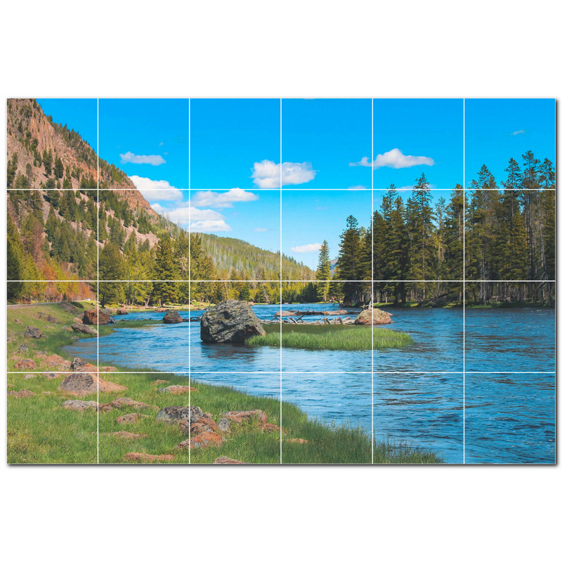 Murale décorative en céramique 4,25 po x 4,25 po