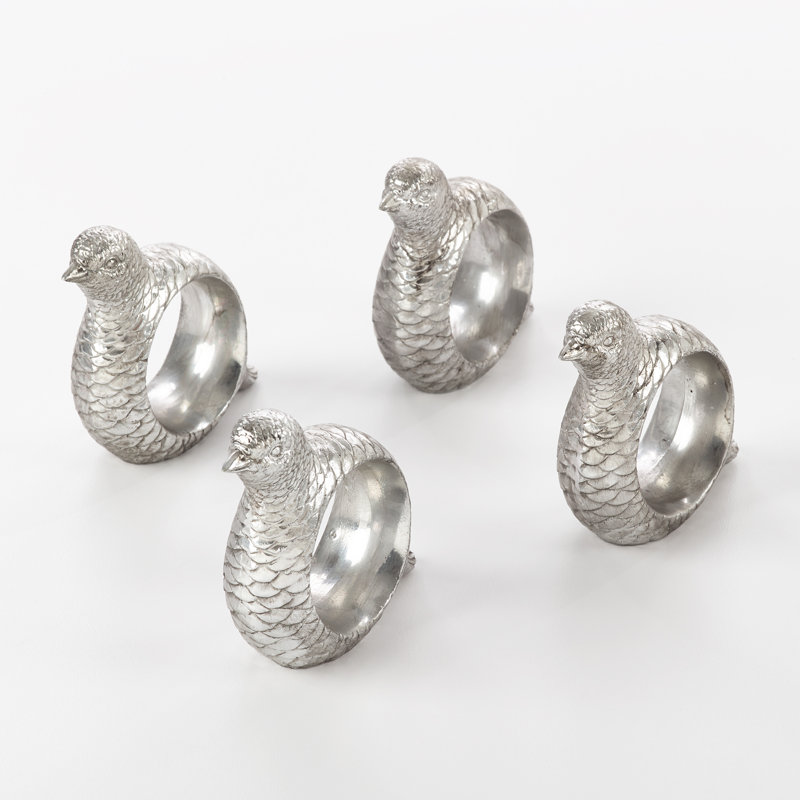 Rond de serviette quail, Argent