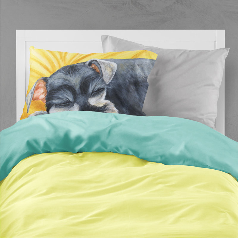  Taie d'oreiller Snoozing Schnauzer
