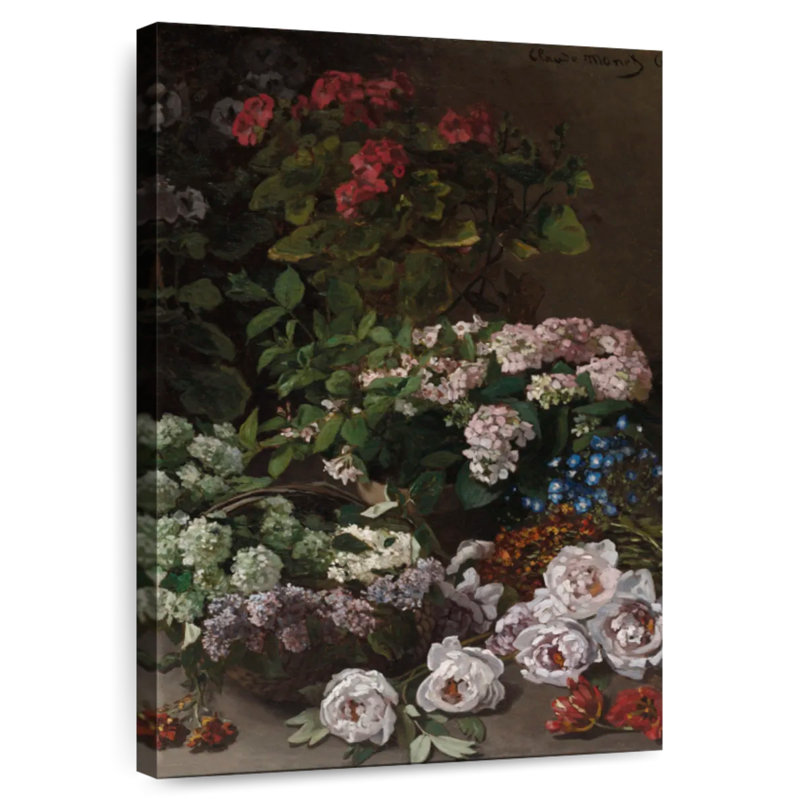 Harnek fleurs printanières 1864, H 30 po x l 20 po