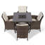 Karcher 4 - Person Wicker Patio Dining Set with Square Table , Cushions Included-39926020