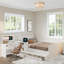 Lit de jour en bois avec 6 tiroirs, tablettes, coiffeuse et station de charge-2045185395
