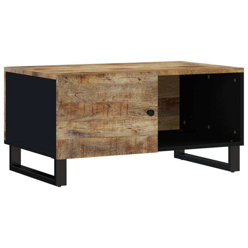 Colusa Four Leg Coffee Table with Storage, Light Wood