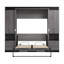 Lit escamotable Asay et 2 armoires de rangement avec tablettes coulissantes-55325696-55325695