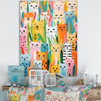 Nursery Colorful Animal Pattern II - Animal Nursery's Wall Art
