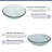 16.5"L x 16.5"W Glass Bathroom Vessel Sink Clear Circle Tempered Glass Bathroom Sink with Pop-up Drain-124049121-124049122