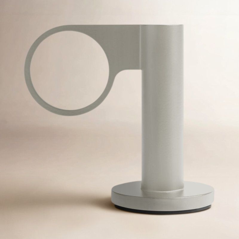 Who Goes There? Candlestick, Putty, 4" H x 4" W