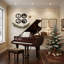 Ensemble de 4 décorations murales en métal, instruments de musique et notes noires