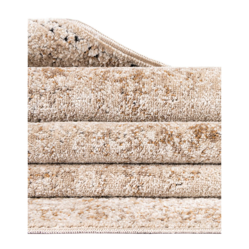 Tapis oriental beige Clessie, Rectangulaire 6 pi 1 po x 9 pi