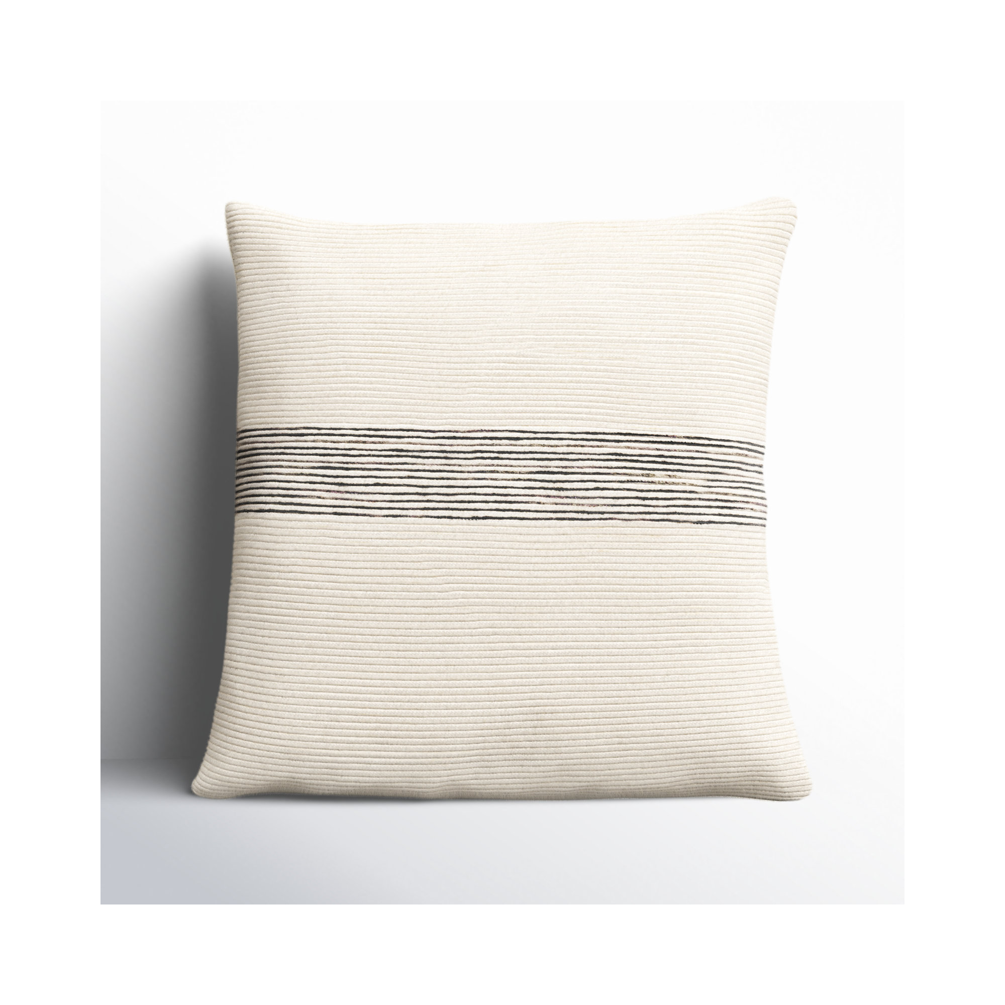 Cason Striped Cotton Throw Pillow, Polyester/Polyfill, 22" x 22"