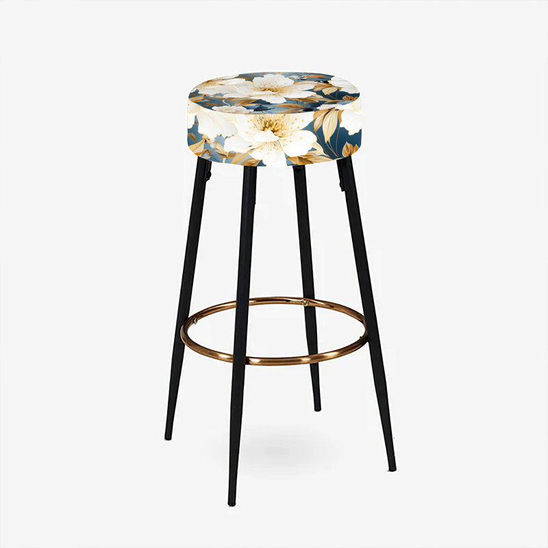 Ensemble de 2 tabourets de bar Contemporary Floral Elegance Cottage