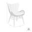 Chaise de patio résistante aux intempéries