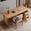 Bureau double caisson en bois massif avec 3 tiroirs Burlywood-1720708597