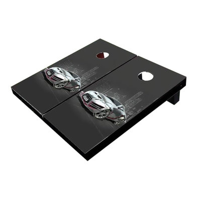 2' X 3' Silver Sports Car Cornhole Boards