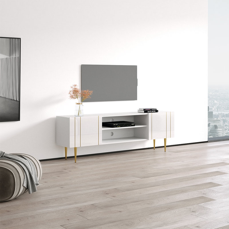 Meuble télé 70,9 po Frobiorn, Blanc