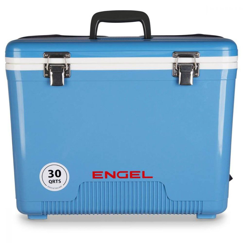 Engel Coolers 30 Quart Lightweight Insulated Cooler Drybox, Arctic Blue