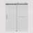 Oceanus 55"- 59" W x 76" H Double Sliding Frameless Shower Door with Easy Clean Glass-71525810