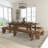Dejon Ensemble de table de ferme pliable et quatre bancs 8 pi x 40 po Taren-1632947178-1699223198