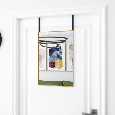 Jerl Metal;Glass Flat Wall Mirror
