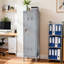 Armoire en métal de 140 cm de haut avec porte ventilée et serrure-2048998712