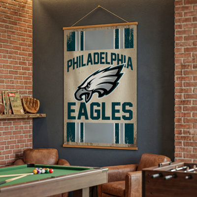 Tapisserie murale en toile 36 po x 54 po Philadelphia Eagles