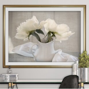 Pussy Willow Still Life with Designs - Picture Frame Print on Paper Gracie Oaks Format: Satin Black, Size: 34 H x 25 W x 0.75 D