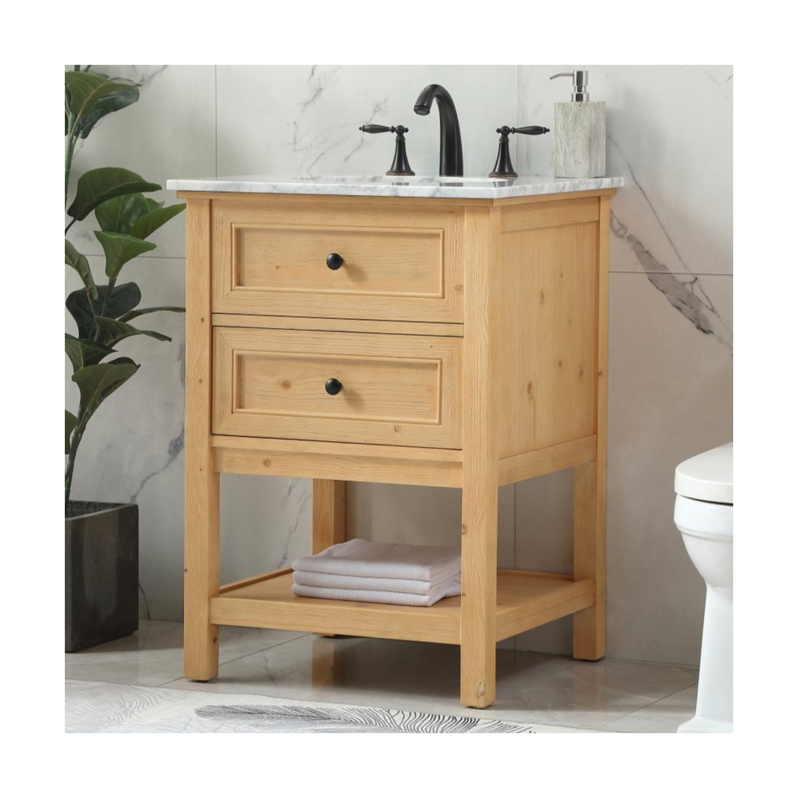 Bonsai 24'' Single Bathroom Vanity, Natural