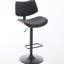 Tabourets de bar rembourrés en cuir noir, pivotant à 360 °, réglables, de 2 pour îlot de cuisine / chaises pivotantes à hauteur réglable, cuir, pièce / café