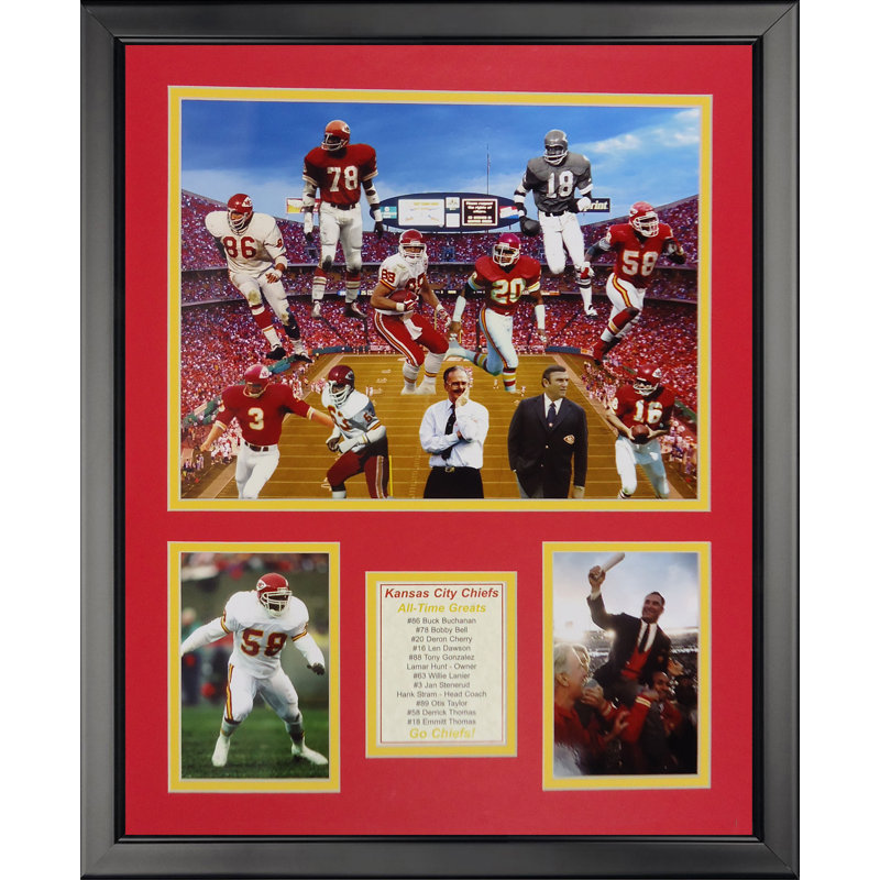 Kansas city chiefs-chief greats memorabilis encadrées NFL