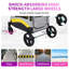 Poussette pour chien de 160 lb pour les grandes races - Chariot pliant robuste pour animaux de compagnie, roues à 360 °, filet respirant-128745050