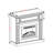 Electric Fireplace with Mantel and 23" Fireplace Insert, Adjustable Flame, Remote Control-419143262