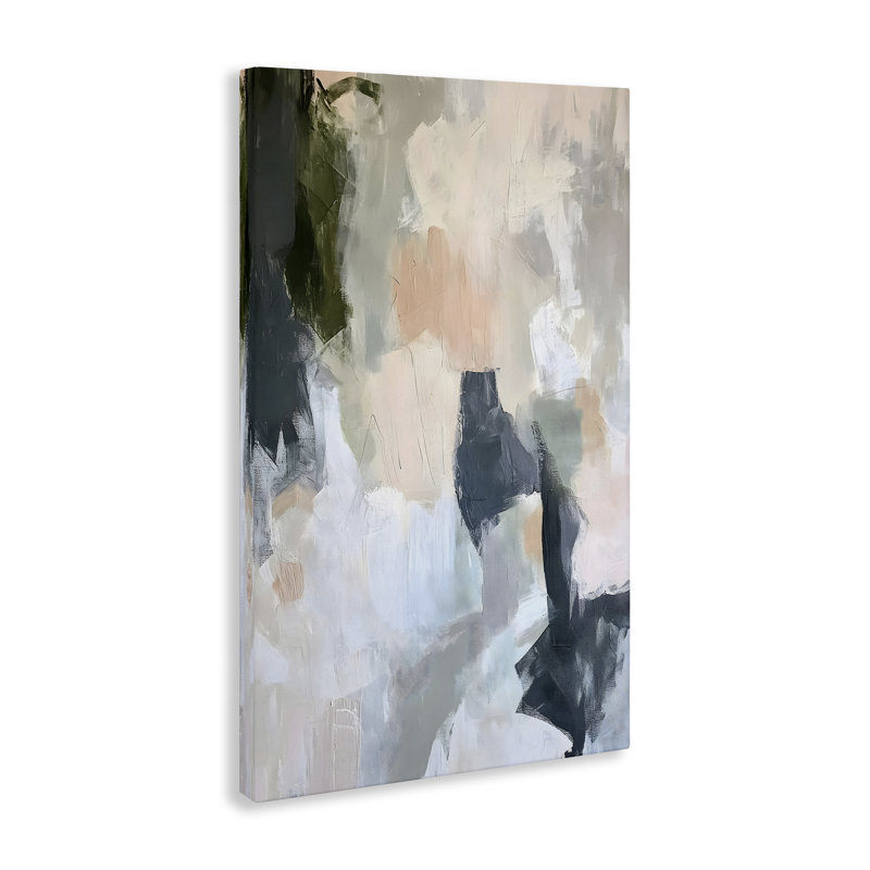 Art mural sur toile abstrait Moody Impressionist, design par LSR Creative Studio, H 24 po x l 36 po