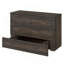 Grand lit escamotable style ferme avec charge, tiroir de rangement, pour chambre d'amis / petite, gris rustique