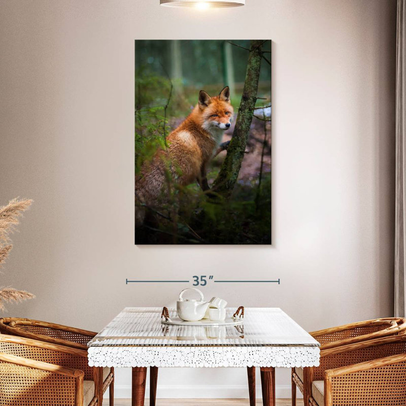 Brampt Wild Forest Fox, 48" H x 32" W