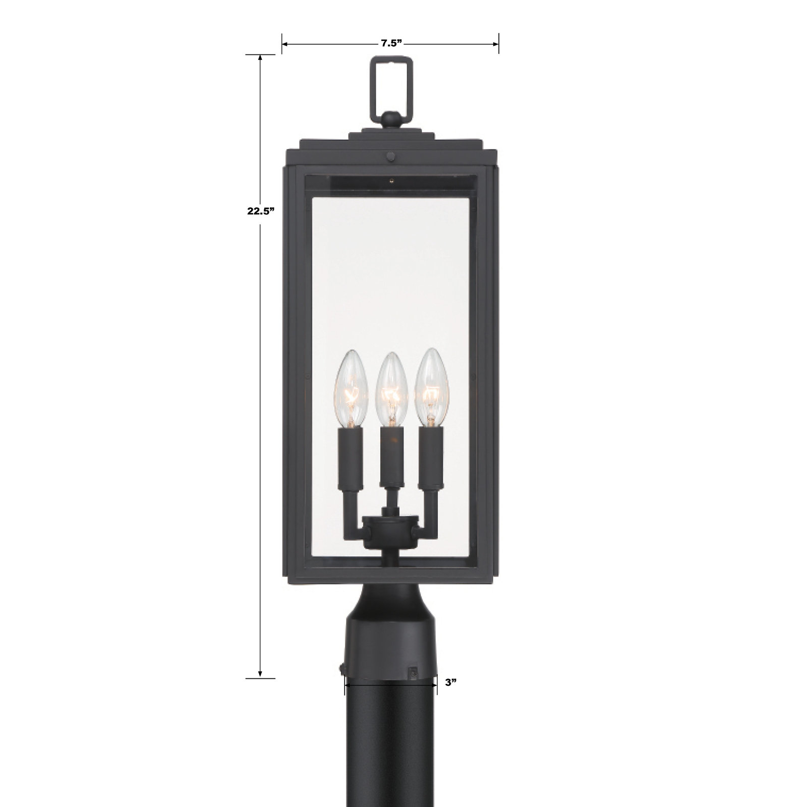 Anatonia Transparent Metal Outdoor Lantern Head