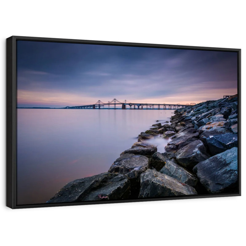 Impression sur toile Chesapeake Bay Bridge, H 13 po x l 19 po