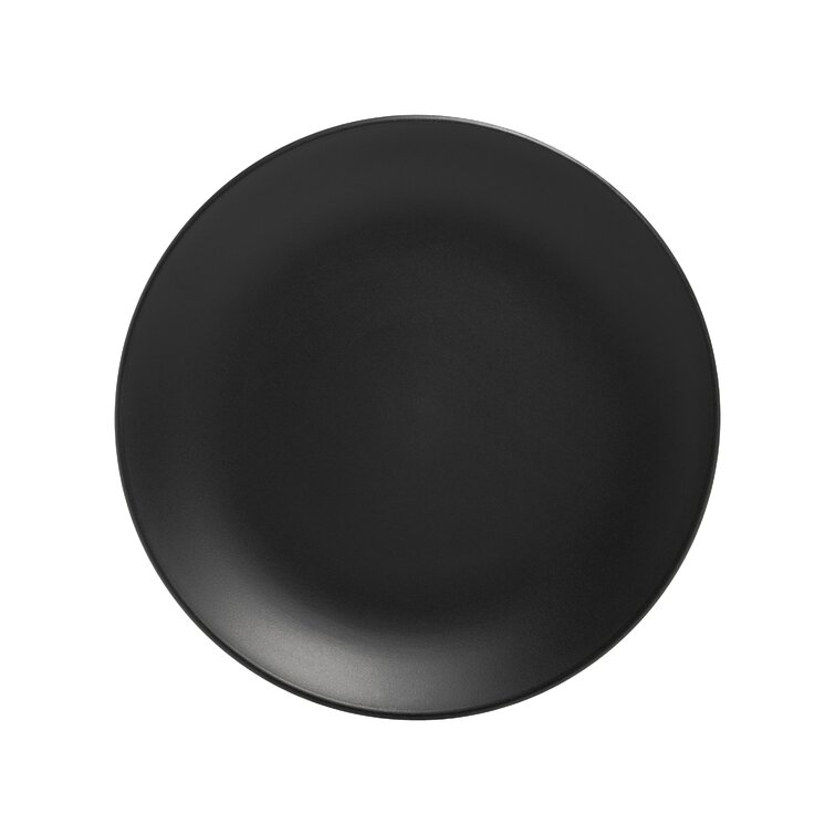 Quickway Imports 16-Piece Matte Black Dinnerware Dish Set for 4