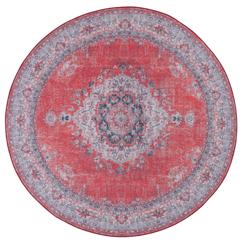 Joonwon Performance Machine Washable Oriental Rug, Round 6'