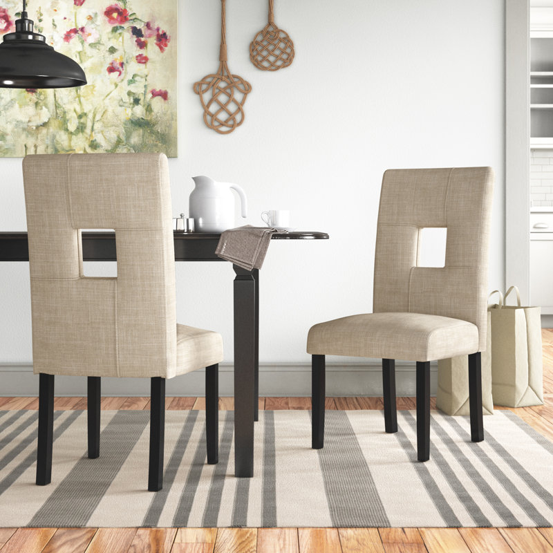 Chaise d'appoint rembourrée Aayush, Lin beige