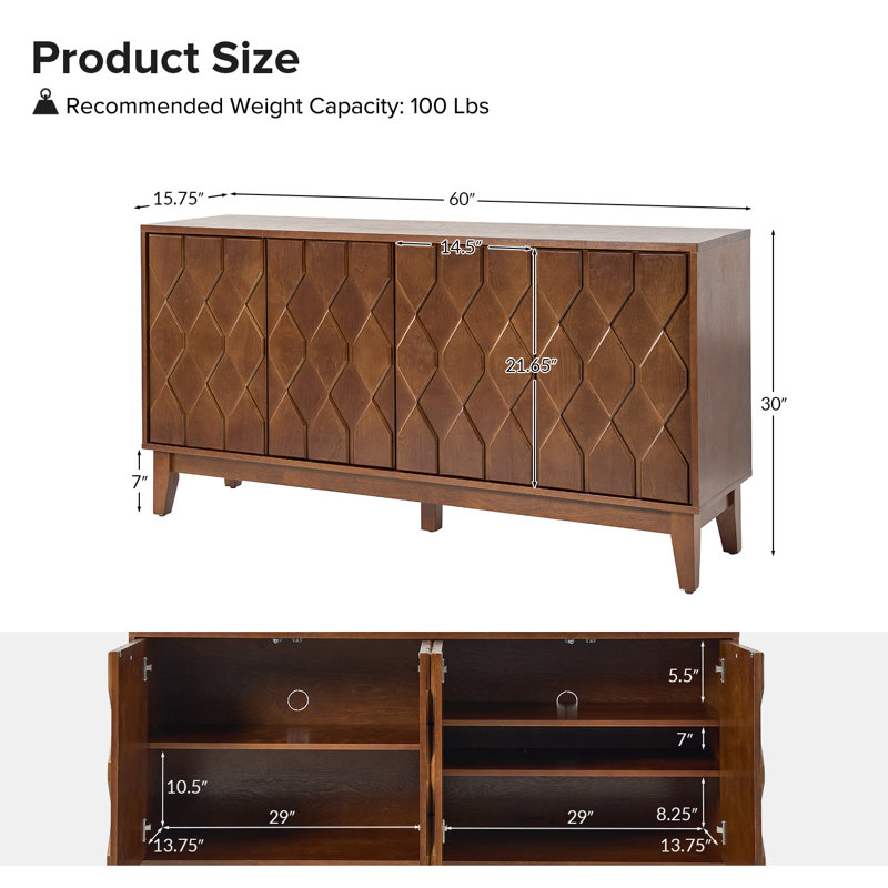 Moray 60'' Sideboard, Walnut