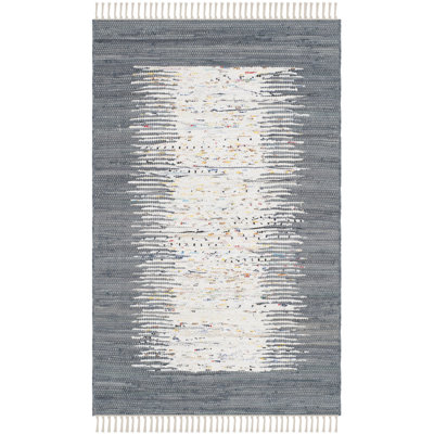 Annia Hand Woven Cotton Solid Color Rug