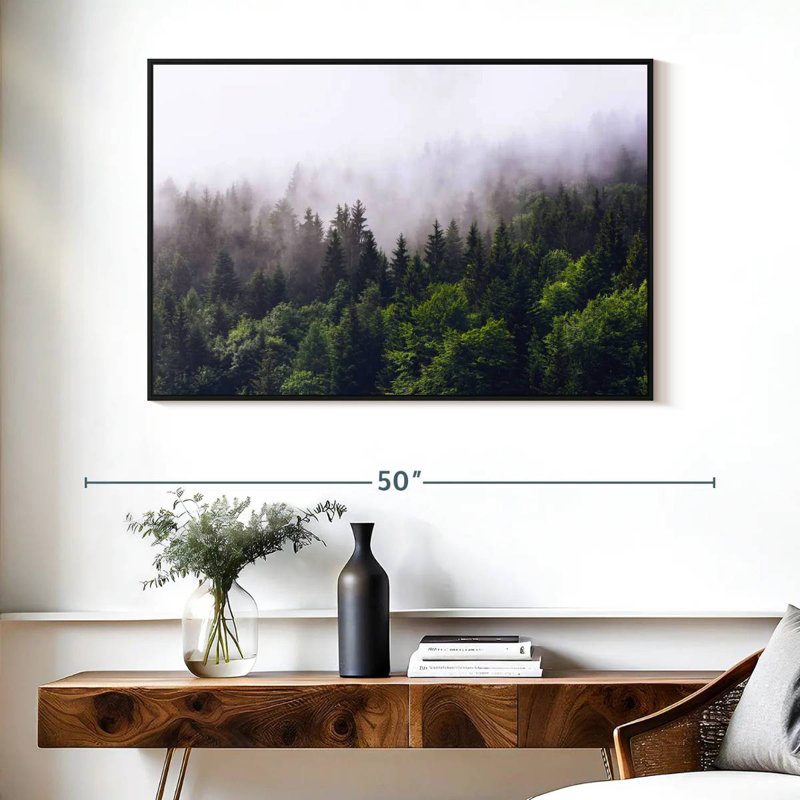 Misty Pine Forest, 27" H x 40" W