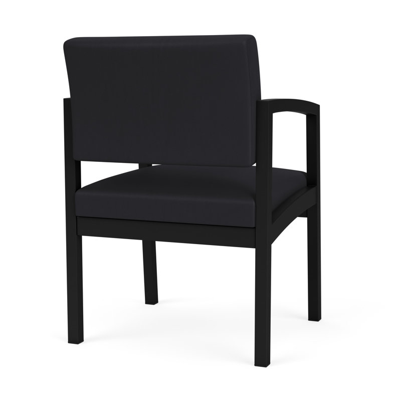Chaise en acier Lenox, Noir, noir, noir, noir, Noir Patriot Plus - nettoyez le vinyle avec un lin