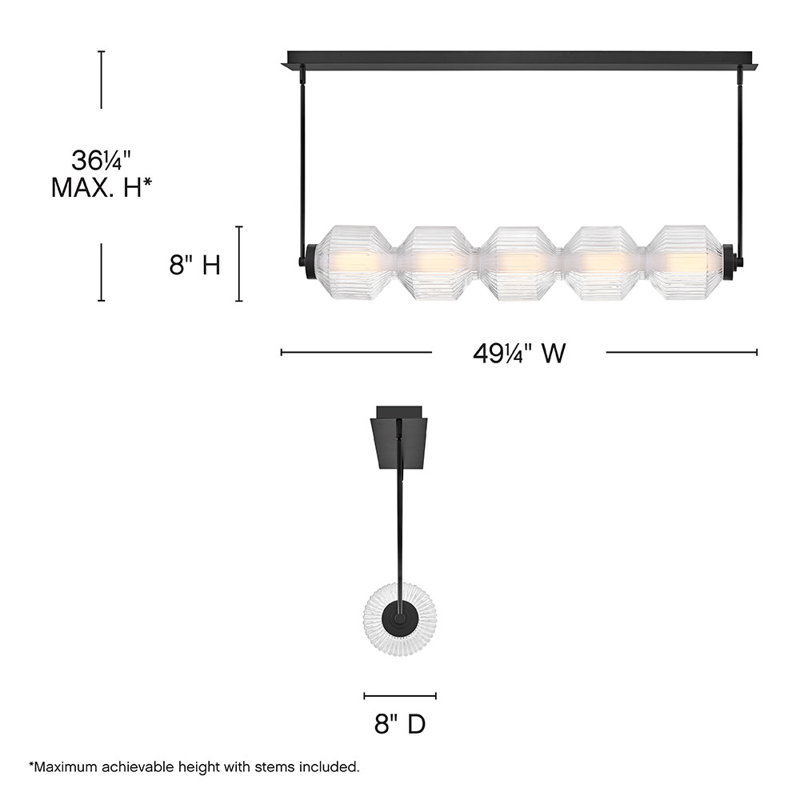 Reign 1 - Light LED Chandelier