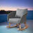 Modern Wicker Rocking Chair - Plush Cushioned Design with Smooth Glide Motion?-249220765