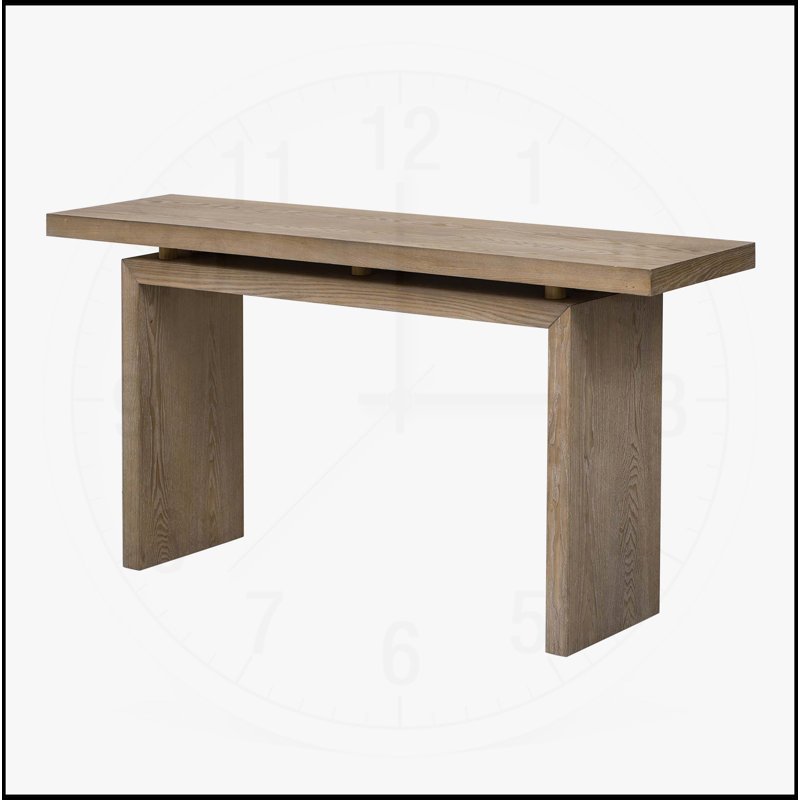 Stylish Ash Veneer Console Table with Smart Design for Various Rooms, Natural