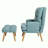 Deeda Accent Chair with Ottoman Set, Fabric Armchair with Adjustable Backrest-1949749039