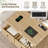  Mikels 26.9"W Rattan Nightstand with Charging Station & Drawers Boho End Tables Living Room-1340312209
